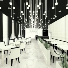 projekt aranżacja restauracji architekt wnętrz wkwadrat